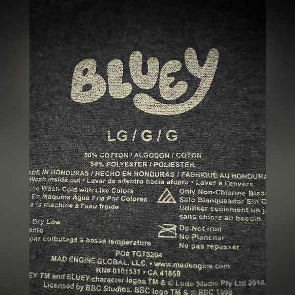 ⛱️ Bluey  T shirt Size Large - Picture 3 of 5